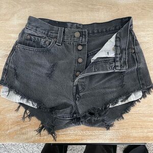 Vintage black Levi’s cut offs